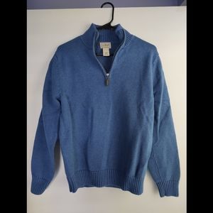 L.L. Bean Blue Quarter Zip Sweater